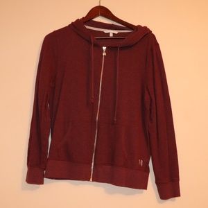 Burgundy Hoodie with wing detail